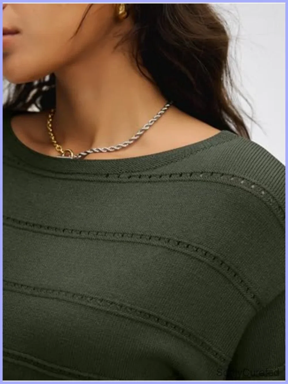 Short Sleeve Crochet Sweater Boat Neck Lightweight Business Casual Top
